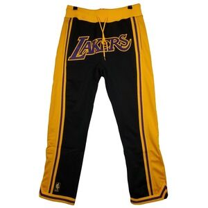 Just Don LA Lakers Mitchell & Ness NBA Small‎ Jersey Pants Black Yellow NWT